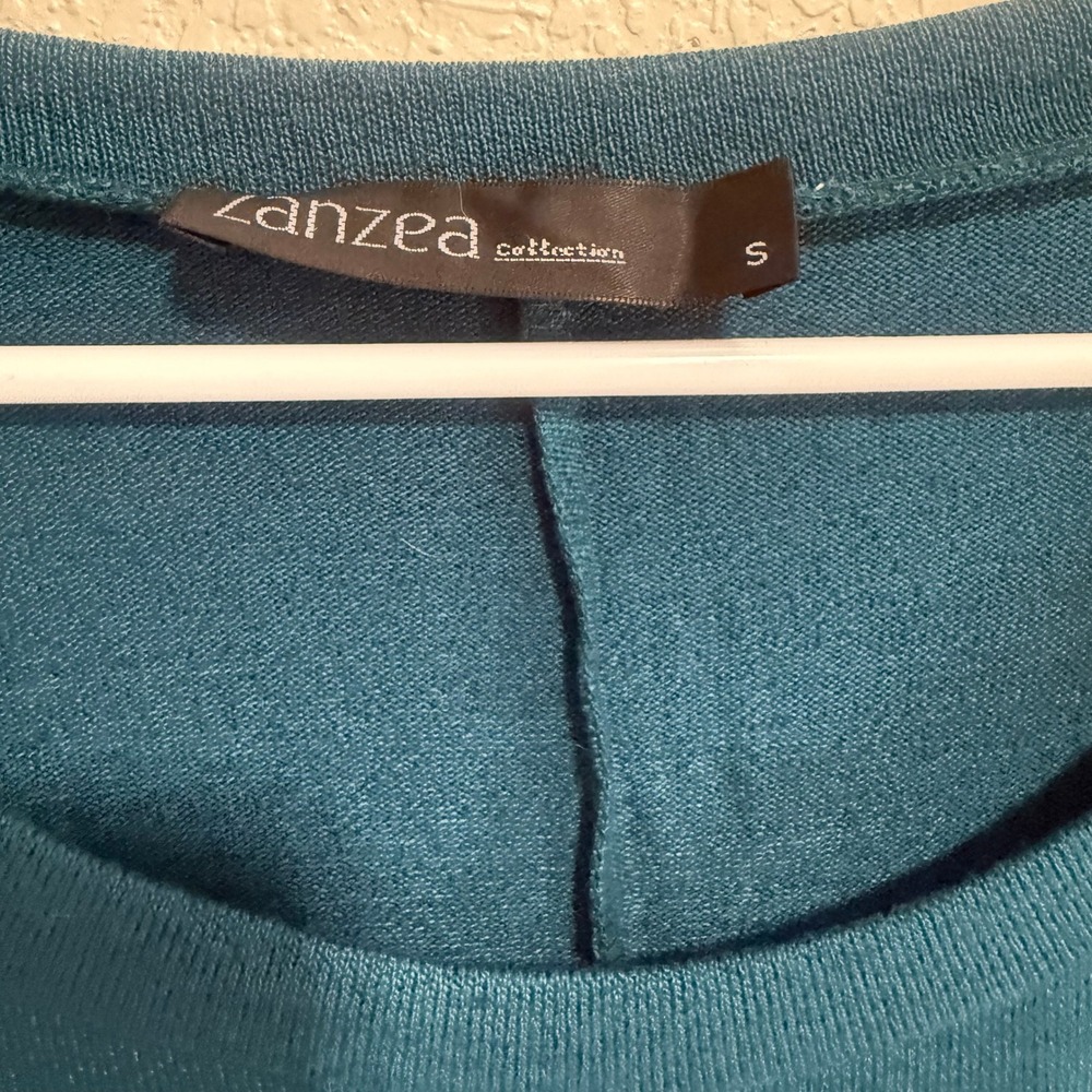 Zanzea Collection Teal Blue Relaxed Fit Dolman Sleeve Top Size S - Picture 3 of 9